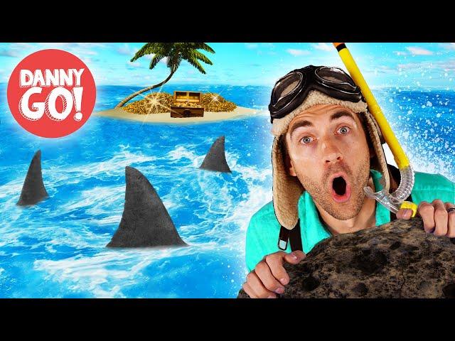 Sharks in the Water!  | Floor is Lava Game | Brain Break | Danny Go! Dance Songs for Kids