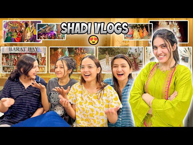 REACTING TO OUR SHADI VLOGS  | Hamari Funny Dance Performances 