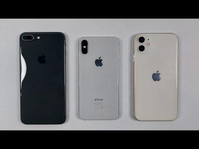 iPhone 8 Plus Vs iPhone X Vs 11 - SPEED TEST