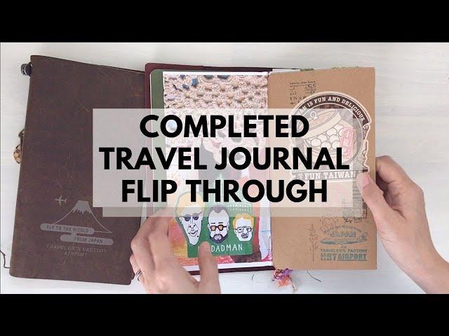 Completed Travel Journal Flip Through | Traveler's Company Narita TN