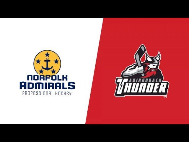 ECHL - Norfolk Admirals vs Adirondack Thunder | Watch Live on FloHockey