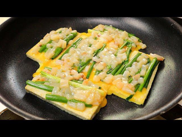 Eat tofu and green onions like this! Simple and new tofu green onion dish 