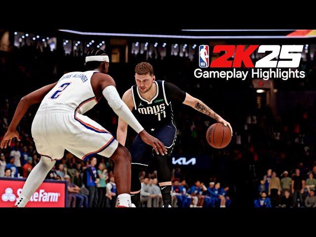 NBA 2K25 Gameplay HIGHLIGHTS | Luka vs Shai  EPIC DUEL | MAVS VS THUNDER