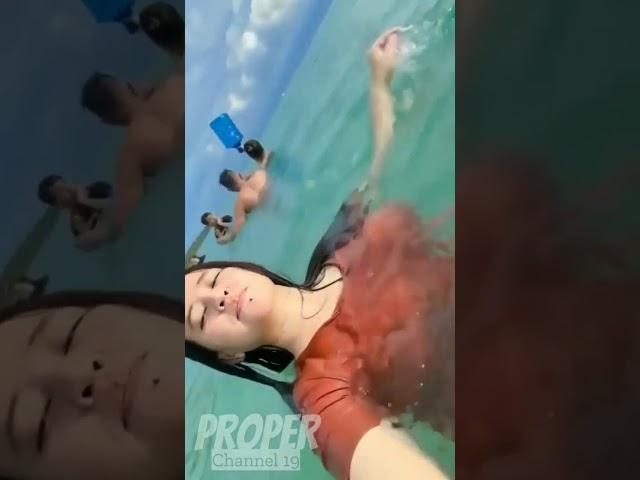 Kimochi berlian berenang pakai pelampung #ProperChannel19 #kimochi #bajurenang #shortvideo #reels