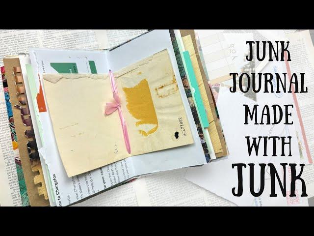 Junk Journal made from JUNK and FREE stuff | Easy  (15 min) TUTORIAL