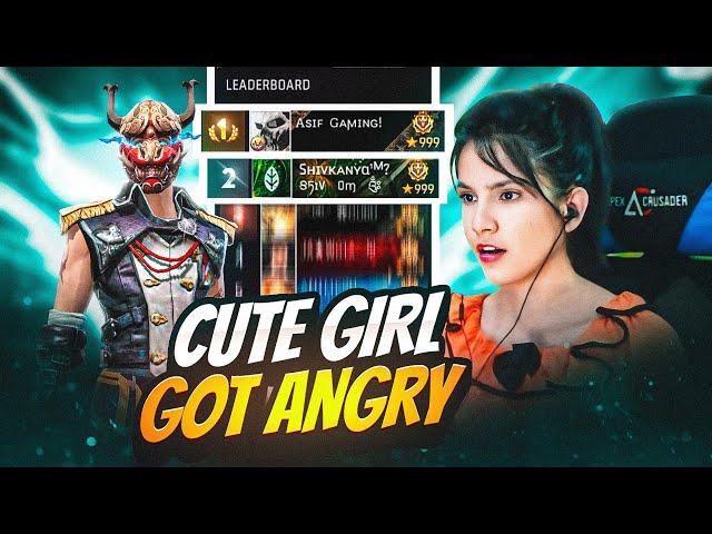 Cute Girl Got Angry  On His Teammates After Loosing a Game On Live  Garena Free Fire