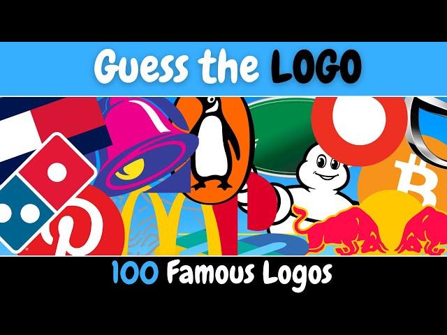 Guess the Logo in 5 Seconds | 100 Famous Logos | Logo Quiz