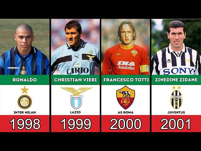 The Best Players in the Italian League (Serie A) from year to year | Gran Gala del Calcio