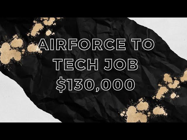 Making $130,000 fresh out of the Airforce in Cybersecurity.