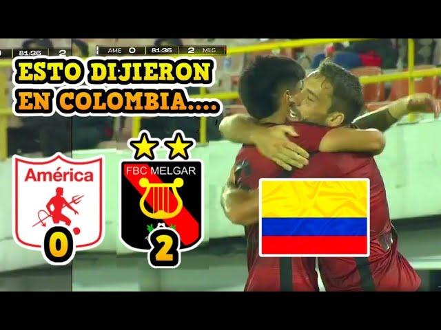 ESTO DIJERON EN COLOMBIA TRAS EL TRIUNFO DE FBC MELGAR CONTRA AMÉRICA DE CALI EN TIERRAS CAFETERAS