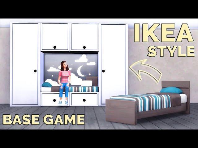 BASE GAME: IKEA • Functional Furniture Сollection | Tutorial | No CC or Mods | The Sims 4