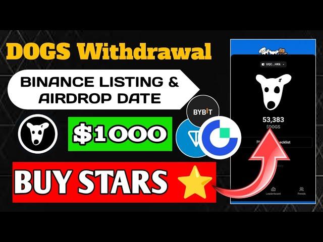 Dogs Airdrop Withdrawal | Dogs Coin Airdrop Claiming Gas Fee ? | Dogs Coin Price Prediction