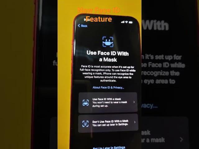 New Face ID with mask-on feature |for tutorial, see comment section
