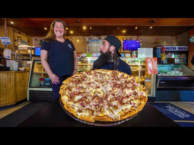 WIN $100 CASH IF YOU CAN FINISH THIS PIZZA CHALLENGE IN MAINE! | BeardMeatsFood