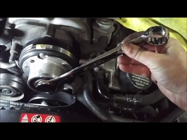 E55 AMG supercharger pulley swap, the easy way!