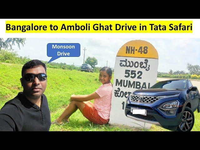 Monsoon Drive B'lore to Amboli Ghat (Maharashtra ) Drive experience in Tata Safari