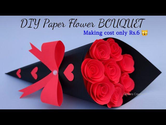  Gift Ideas/DIY Paper Flower BOUQUET/ Birthday gift ideas/Flower Bouquet making