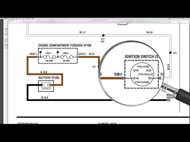 Use the electrical library with the wiring diagram - Understanding Land Rover wiring diagrams