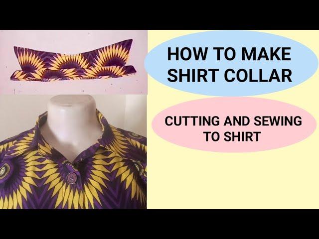 How to make shirt collar. Collar making and stitching. How to cut and sew collar.