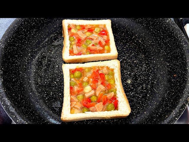 Simple and delicious toast recipes/breakfast & egg  toast recipes/healthy & delicious omelette/ ASMR