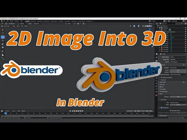 How To Convert 2D image Into 3D || Blender Tutorial || Quick Tips