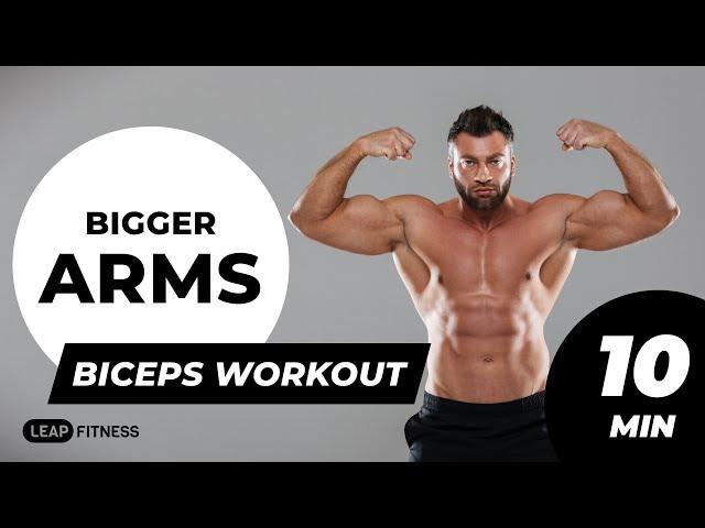 10 Min Biceps Workout to Build BIGGER ARMS at Home (Follow Along)