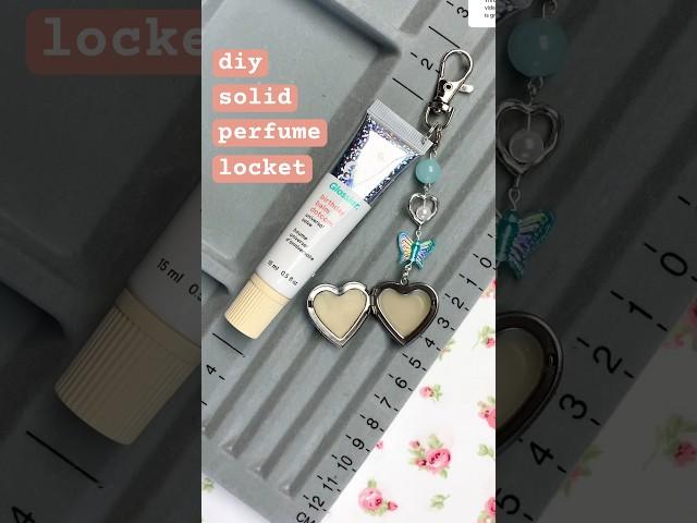 diy solid perfume locket 🩶 glossier bag charm keychain #diygift #diymakeup #minimakeup