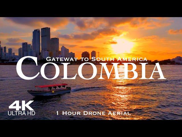 [4K] Best of COLOMBIA 2024  1 Hour Drone Aerial Relaxation of Bogotá & Colombia Ultra HD