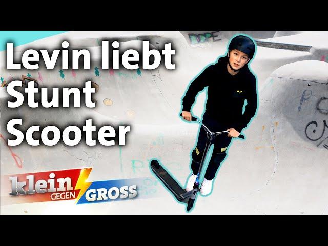 Levin (12) zeigt seine Scooter-Tricks im Skatepark | Klein gegen Groß