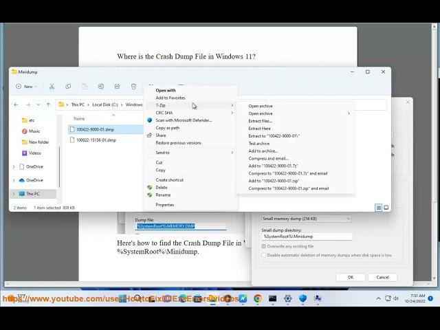 Where is Crash Dump File in Windows 11?