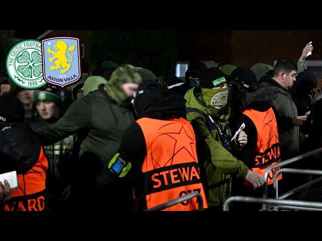 Celtic Fans in Birmingham: Corteo & Flares Thrown at Police | Aston Villa vs Celtic