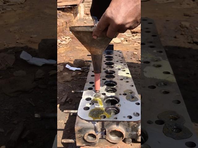 Engine head cleaning amazing skills #expert #mechanic #rebuild #mechnical