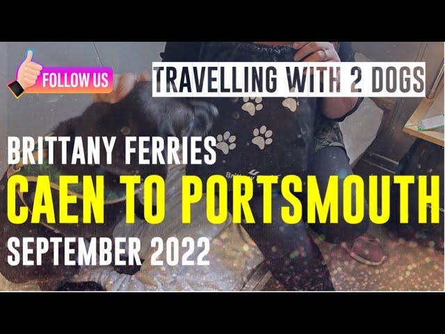 Caen to Portsmouth - Brittany Ferries - Travelling with 2 Dogs in a Pet friendly cabin - Sept 2022