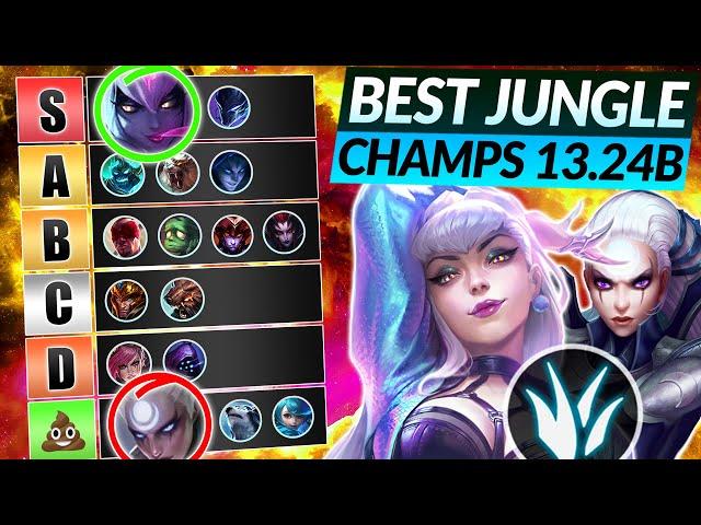 NEW JUNGLE Champions TIER LIST (Best Champs to MAIN) - LoL 13.24b Meta Guide