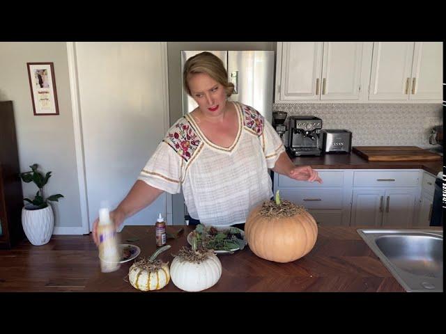How to Make a Pumpkin Succulent DIY