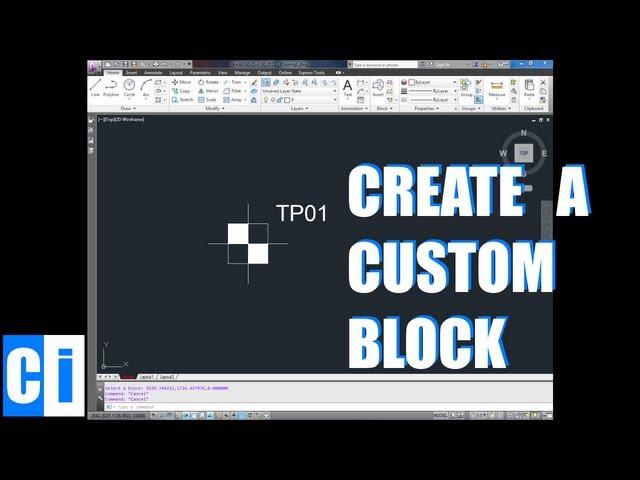 AutoCAD How to Create a Block - Custom Block Tutorial