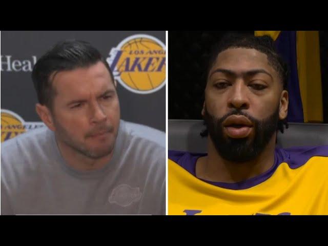 PostGame Interview | JJ Redick & Anthony Davis speaks to media after Lakers loss to Nuggets 127-102