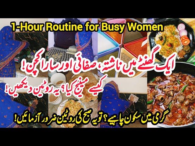 How I Managed My Home & Kitchen in 1 Hour–Productive Summer Routine for Women | Time Management Tips