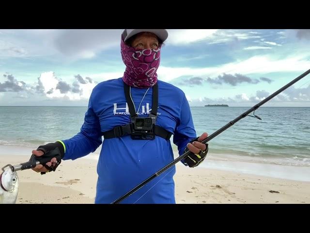 another day@ micro fishing spot with angler jaime// landed 2 trevally! ( Saipan, USA)