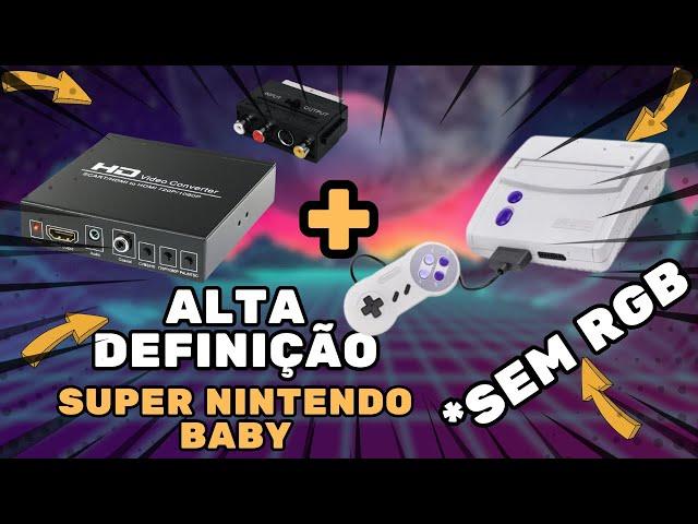 Melhor imagem SUPER NINTENDO BABY - Utilizando Adaptador Scart para HDMI