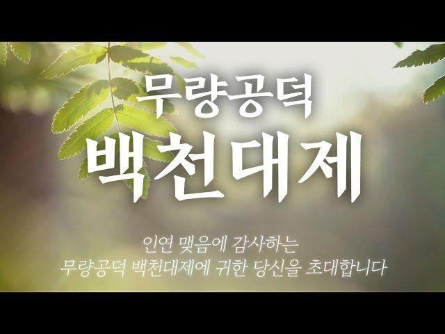 백천대제를 통해 새로운 인연을 창조하세요 | 무량공덕 백천대제 | 선교