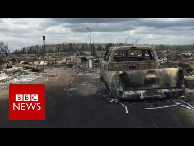 A look inside devastated Fort McMurray - BBC News