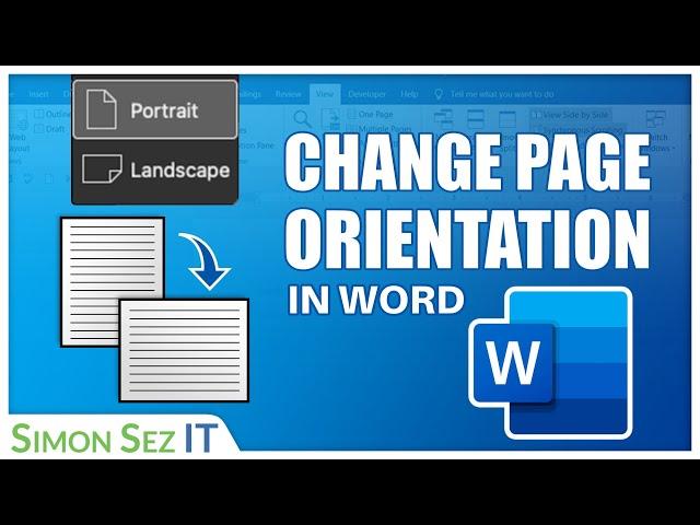 Changing the Page Orientation in Microsoft Word