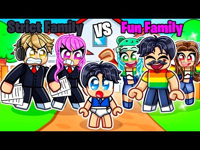 STRICT FAMILY vs FUN FAMILY In Roblox SNAPCHAT!