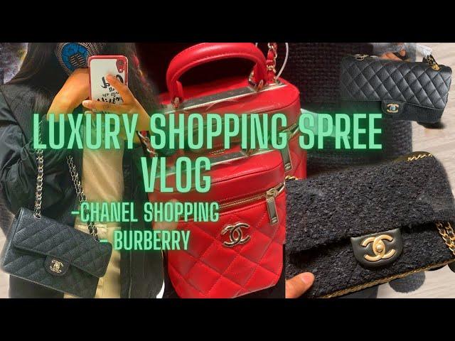 LUXURY SHOPPING SPREE AT HARRODS, BURBERRY OLYMPIA BAG, CHANEL 21A  #luxuryshoppingvlog #chanelbags