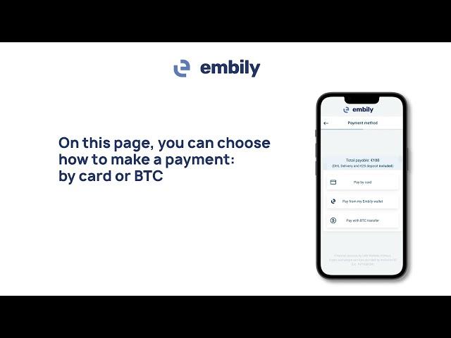 How to order Embily crypto debit card?