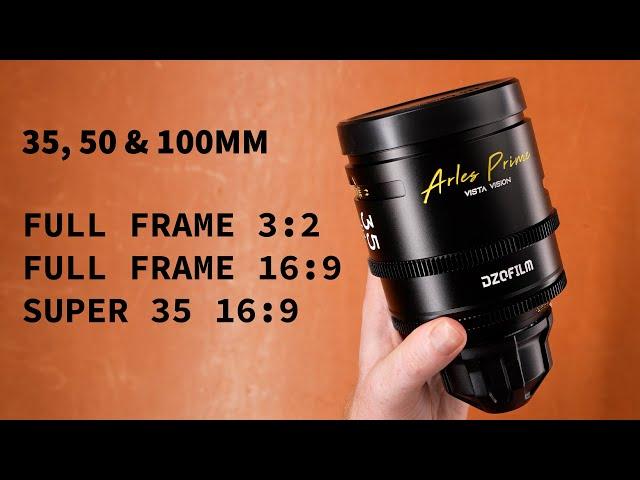 DZOFilm Arles on A7R V, FX6 and FX30 - Chart Comparison