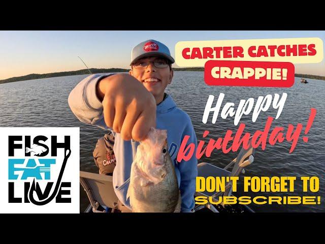 Catching Crappie on Carters Birthday Fish Eat Live