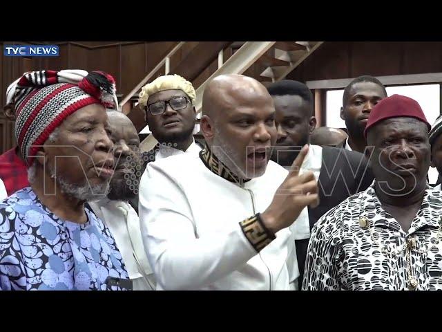 Nnamdi Kanu Explodes In Court, Says 'Anyone Seeking To Try Me Is A Terrorist'