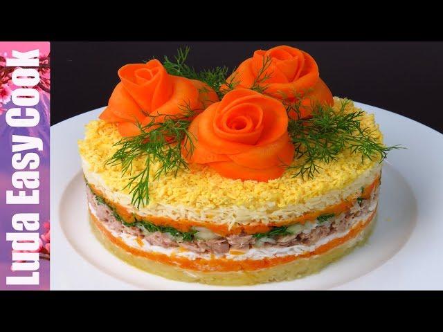 MIMOSA SALAD RECIPE, Layered Tuna Salad Mimoza Salad Recipe